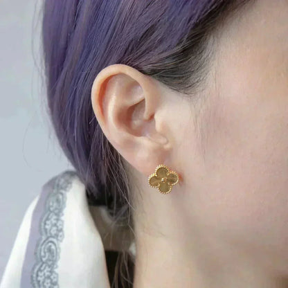 [BloomBling]CLOVER MEDIUM 1 MOTIFS LASER EARRINGS