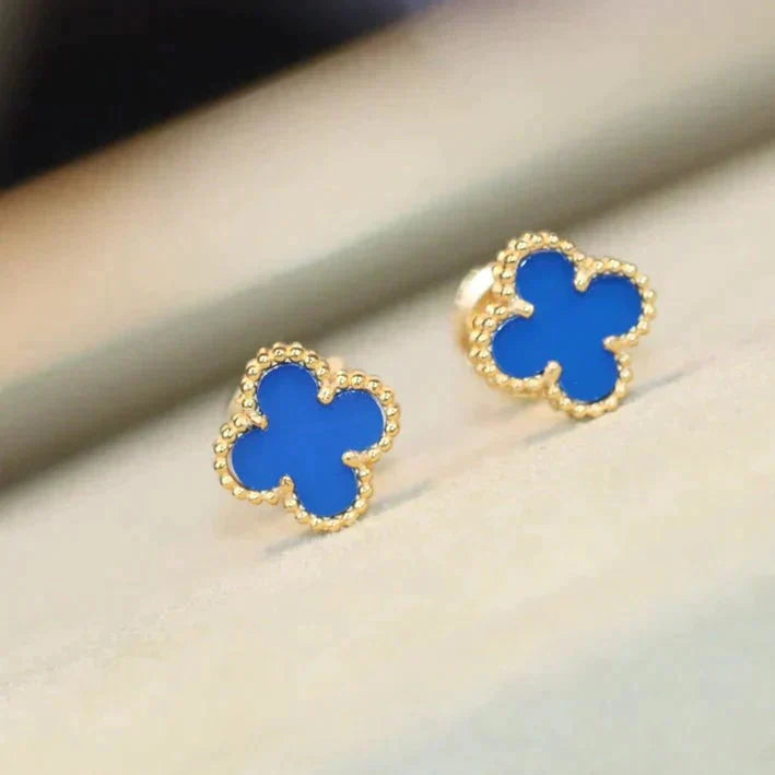 [BloomBling]CLOVER MINI 9.5MM TURQUOISE EARRINGS