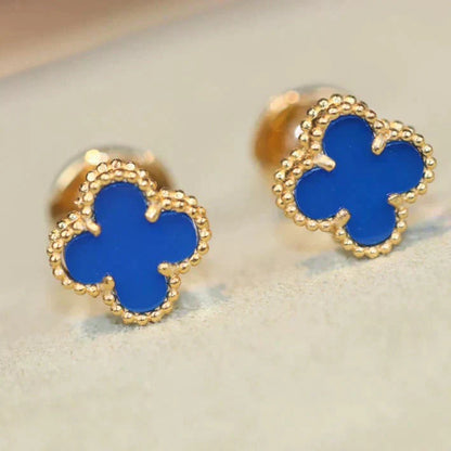 [BloomBling]CLOVER MINI 9.5MM TURQUOISE EARRINGS