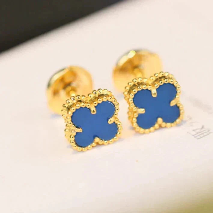 [BloomBling]CLOVER MINI 9.5MM TURQUOISE EARRINGS