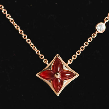 [BloomBling]STAR NECKLACE PINK GOLD 1 DIAMOND