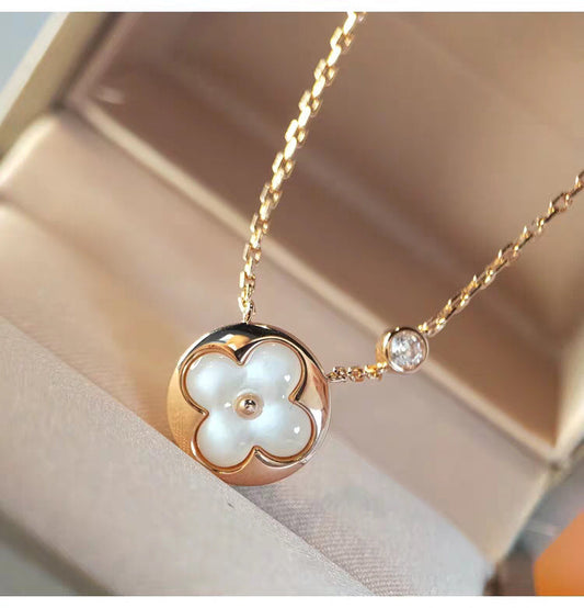 [BloomBling]SUN MOP GOLD 1 DIAMOND NECKLACE