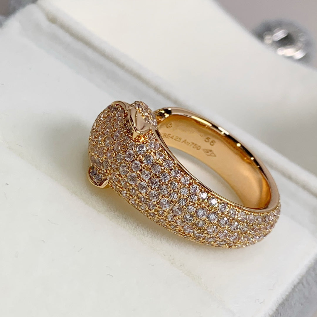 [BloomBling]PANTHERE PINK GOLD DIAMOND RING