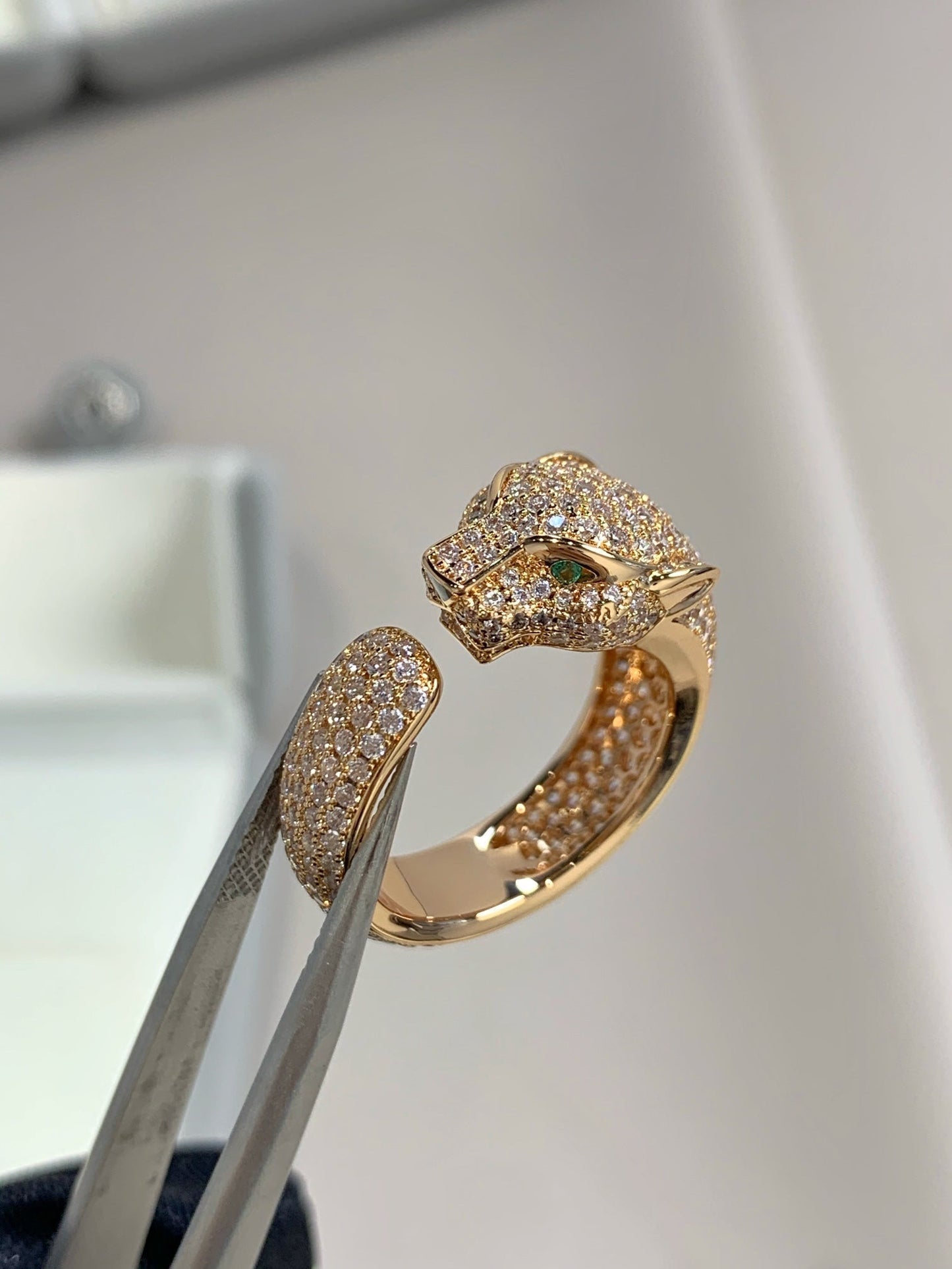 [BloomBling]PANTHERE PINK GOLD DIAMOND RING