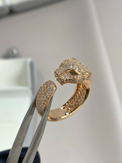 [BloomBling]PANTHERE PINK GOLD DIAMOND RING