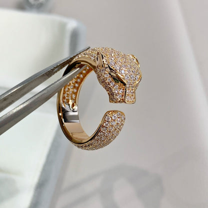 [BloomBling]PANTHERE PINK GOLD DIAMOND RING