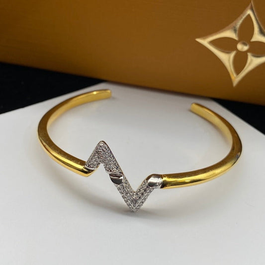 [BloomBling]VOLTE UPSITE DOWN DIAMOND GOLD OPEN BRACELET