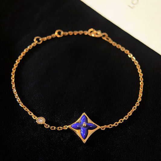 [BloomBling]COLOR STAR PINK GOLD DIAMOND BRACELET