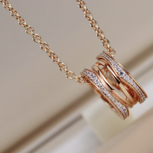 [BloomBling]ZERO 1 PINK GOLD NECKLACE