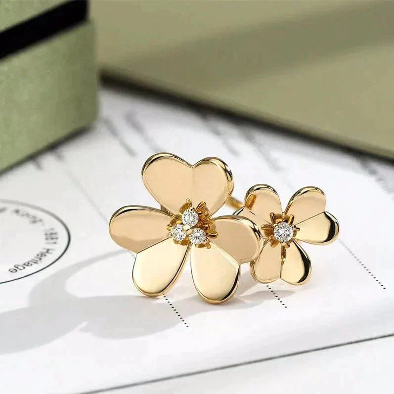[BloomBling]CLOVER COMOS GOLD DIAMOND RING