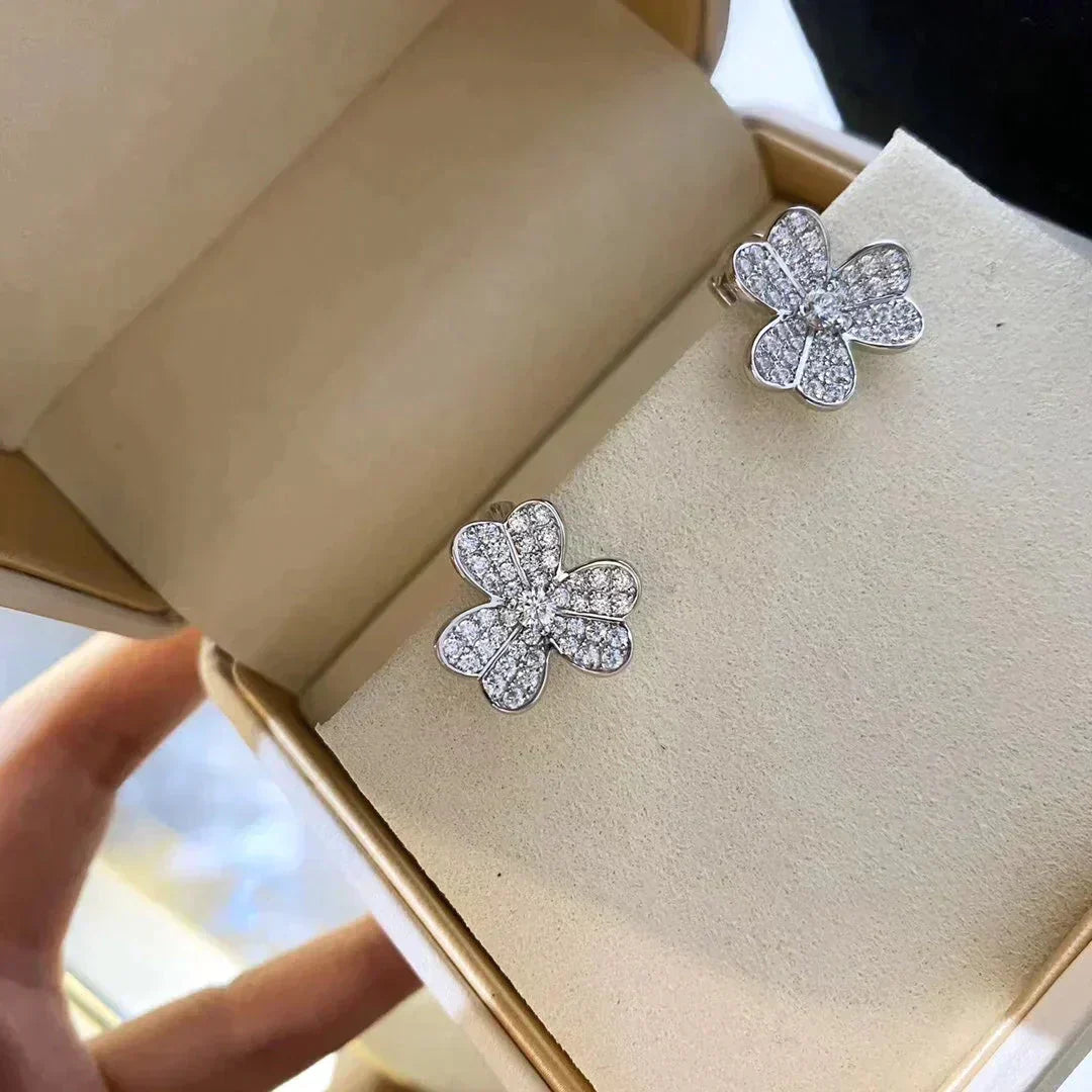 [BloomBling]CLOVER COMOS DIAMOND EARRINGS SILVER