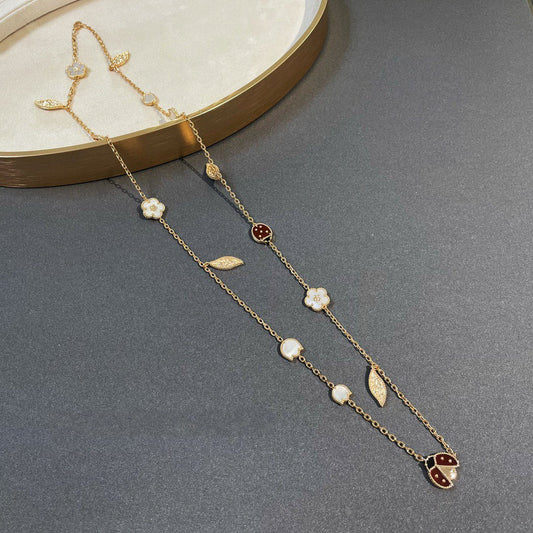 [BloomBling]LUCKY SPRING 15 MOTIFS GOLD NECKLACE
