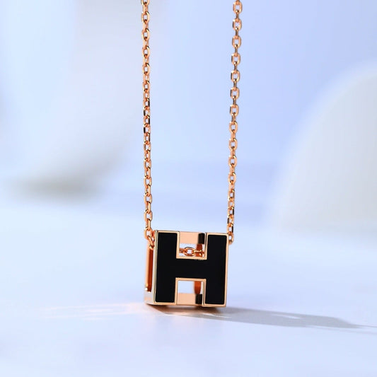 [BloomBling]H CAGE PINK GOLD NECKLACE