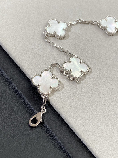 [BloomBling]CLOVER SILVER MOP 5 MOTIF BRACELET