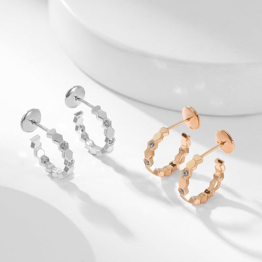 [BloomBling]BEE LOVE DIAMOND HOOP EARRINGS