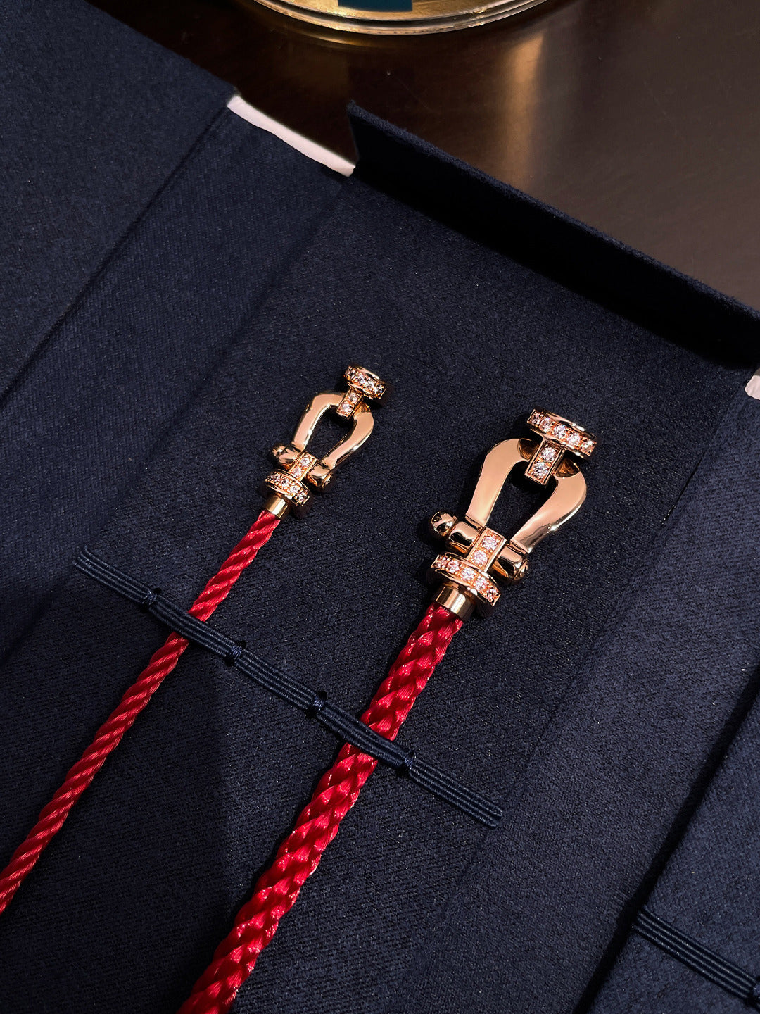 [BloomBling]FORCE 10 HALF DIAMOND PINK GOLD RED CORDERI LARGE AND MEDIUM MODEL