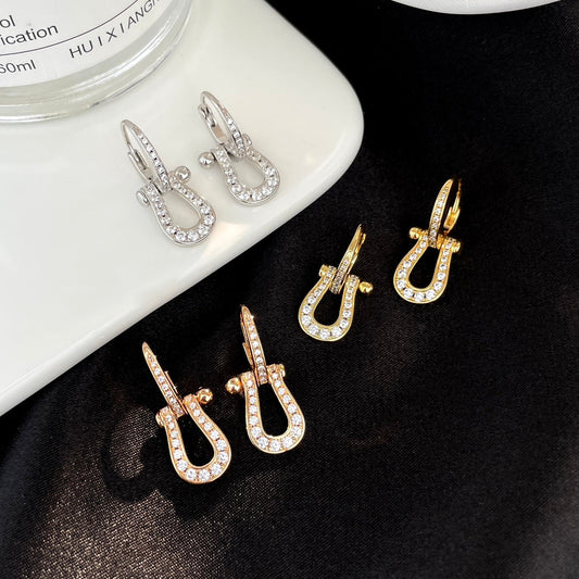 [BloomBling]FORCE 10 FULL DIAMOND DROP EARRINGS MEDIUM MODEL