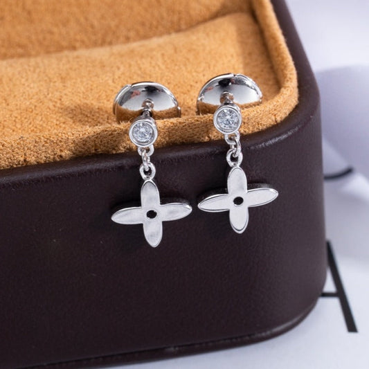 [BloomBling]VIDYLLE SILVER DIAMOND MINI DROP EARRINGS