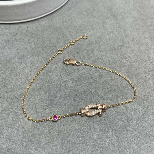 [BloomBling]FORCE 10 DIAMOND CHAIN LINK PINK GOLD BRACELET