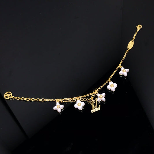 [BloomBling]LOGO 6 MOTIF STAR AND SUN GOLD BRACELET