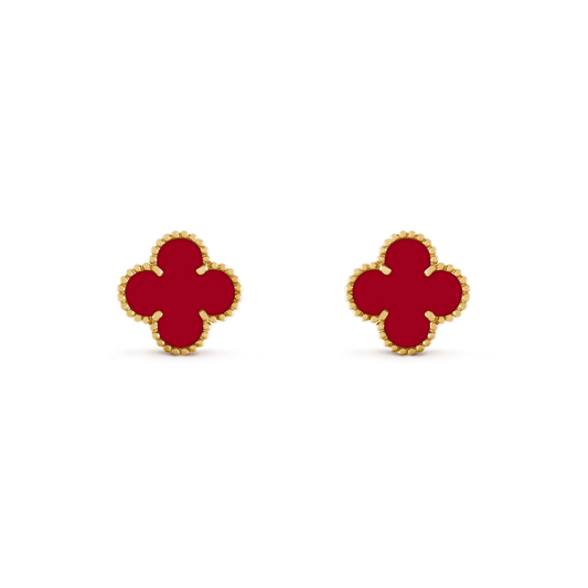 [BloomBling]CLOVER MEDIUM 1 MOTIFS CARNELIAN  EARRINGS