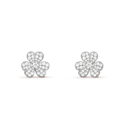 [BloomBling]CLOVER COMOS DIAMOND EARRINGS SILVER
