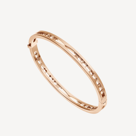 [BloomBling]ZERO 1 SPIRAL LOGO PINK GOLD BRACELET