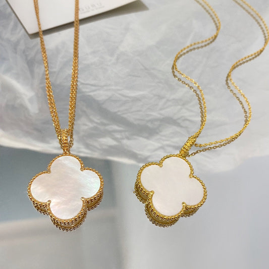 [BloomBling]CLOVER 25MM MOP LARGE PENDANT NECKLACE