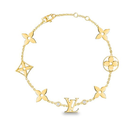 [BloomBling]STAR AND SUN 7 MOTIFS GOLD BRACELET