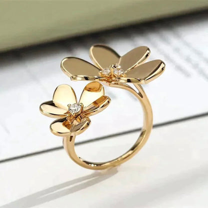 [BloomBling]CLOVER COMOS GOLD DIAMOND RING