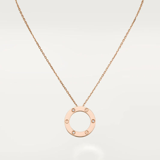 [BloomBling]LOVE NECKLACE 16MM 3 DIAMONDS