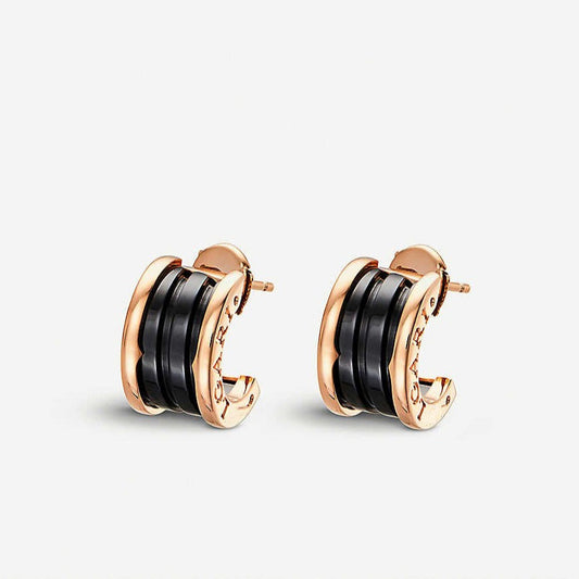 [BloomBling]ZERO 1 PINK GOLD CERAMIC EARRINGS