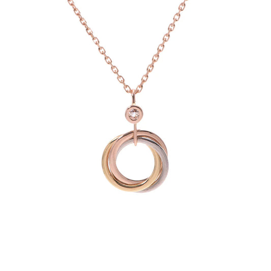 [BloomBling]TRINITY SILVER GOLD PINK GOLD NECKLACE