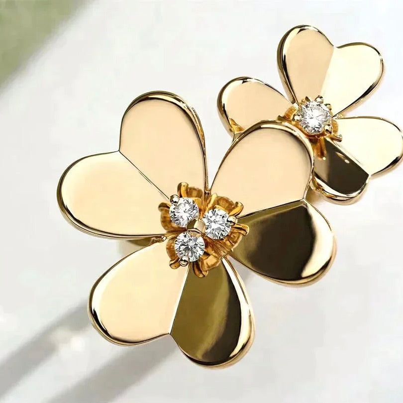 [BloomBling]CLOVER COMOS GOLD DIAMOND RING