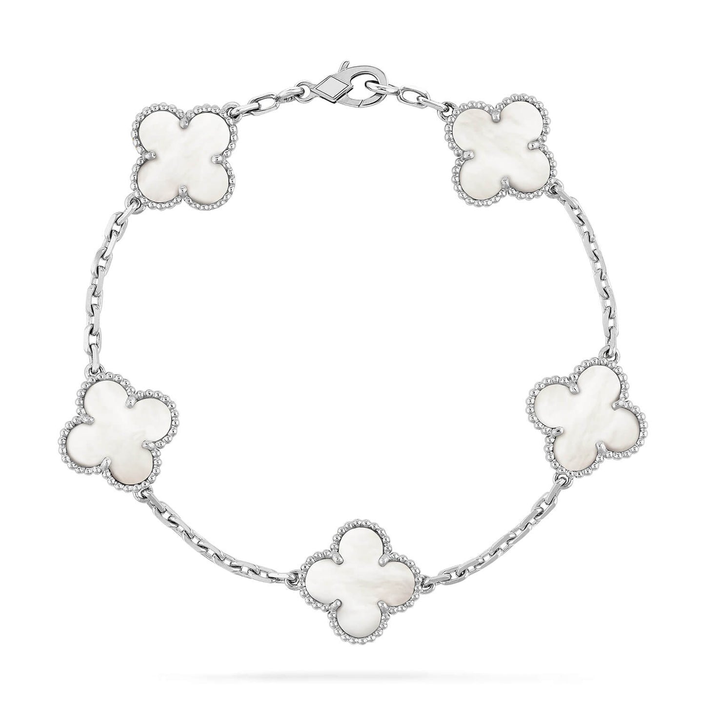 [BloomBling]CLOVER SILVER MOP 5 MOTIF BRACELET