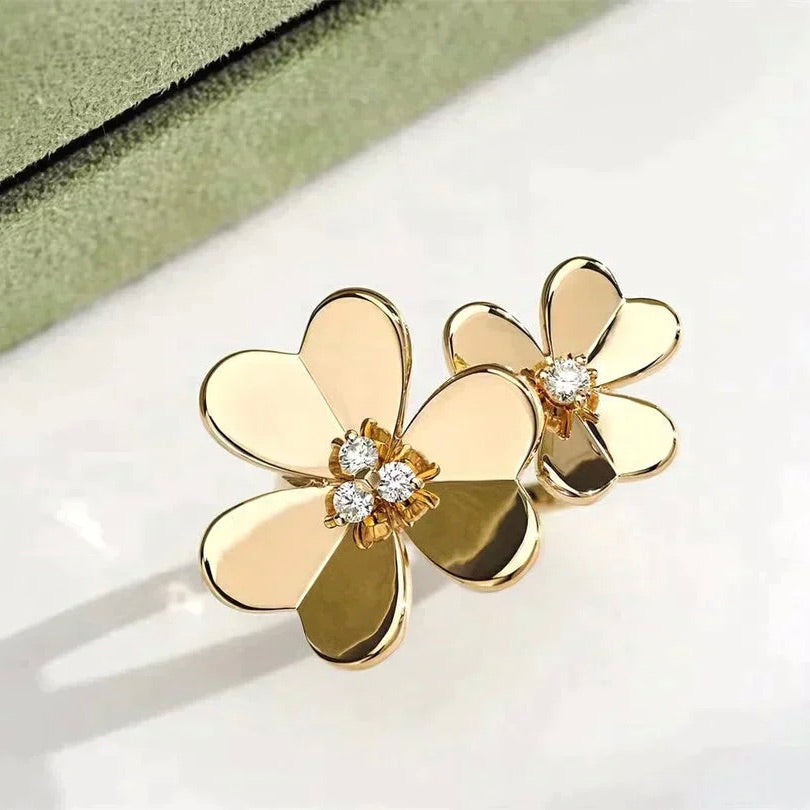 [BloomBling]CLOVER COMOS GOLD DIAMOND RING