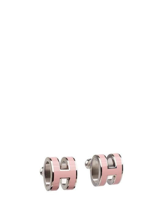 [BloomBling]MINI POP H SILVER EARRINGS PINK
