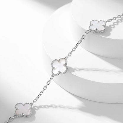 [BloomBling]CLOVER 10 MOTIFS WHITE MOTHER OF PEARL NECKLACE