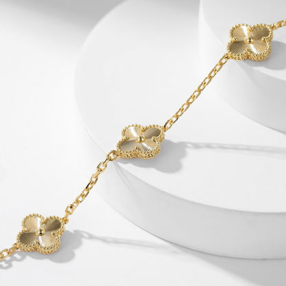 [BloomBling]CLOVER 10 MOTIFS LASER NECKLACE