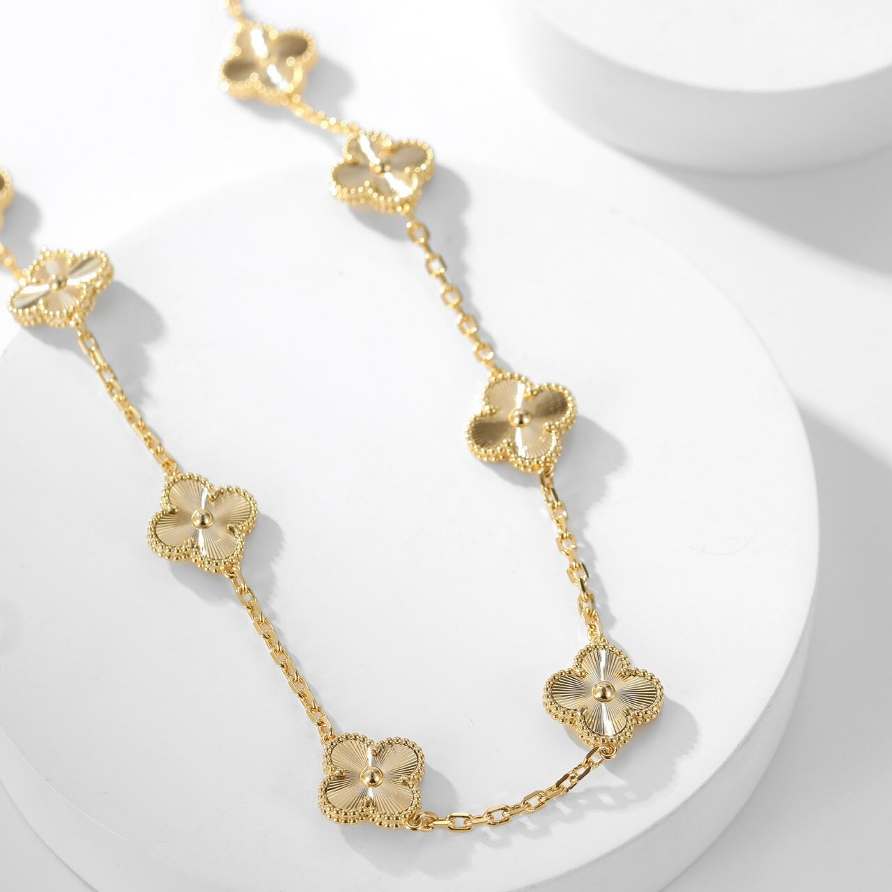 [BloomBling]CLOVER 10 MOTIFS LASER NECKLACE