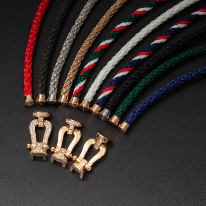 [BloomBling]FORCE LARGE HORSESHOE FULL DIAMOND BRACELET ROSE GOLD