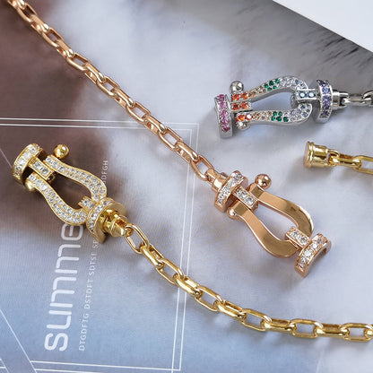 [BloomBling]FORCE LARGE HORSESHOE CLASP  METAL BRACELET