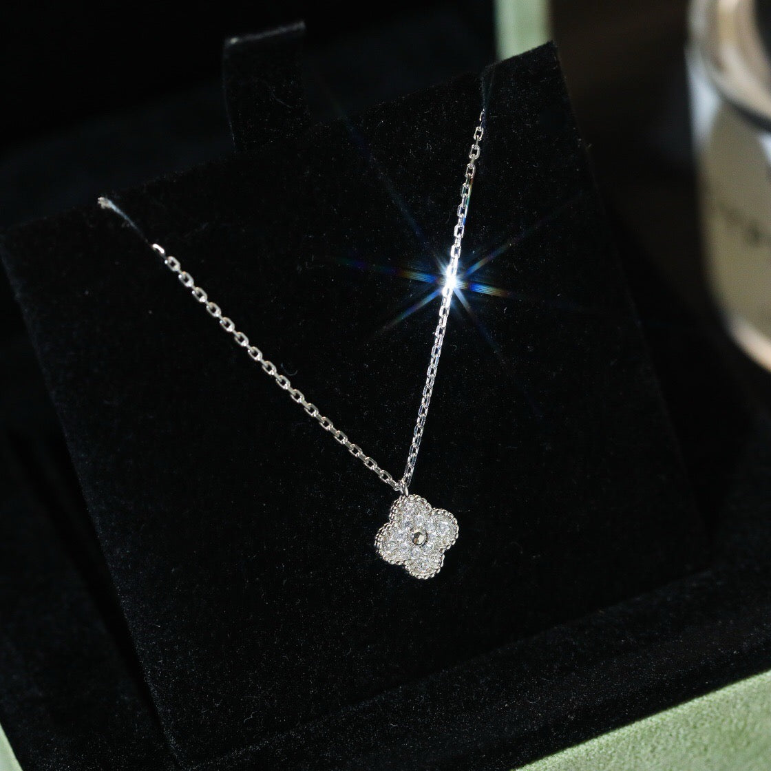 [BloomBling]CLOVER MINI 9.5MM PENDANT DIAMOND NECKLACE