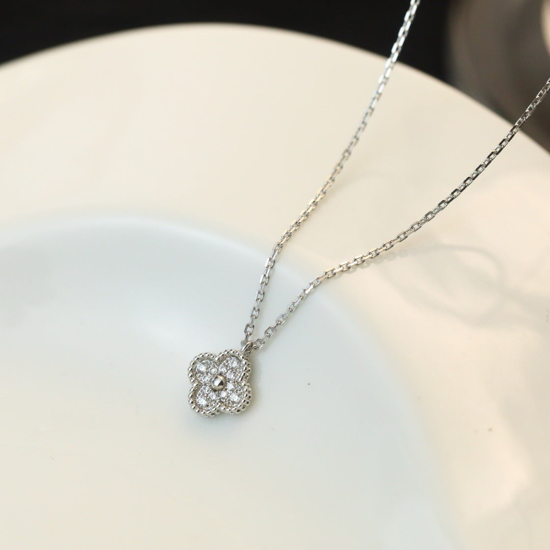 [BloomBling]CLOVER MINI 9.5MM PENDANT DIAMOND NECKLACE