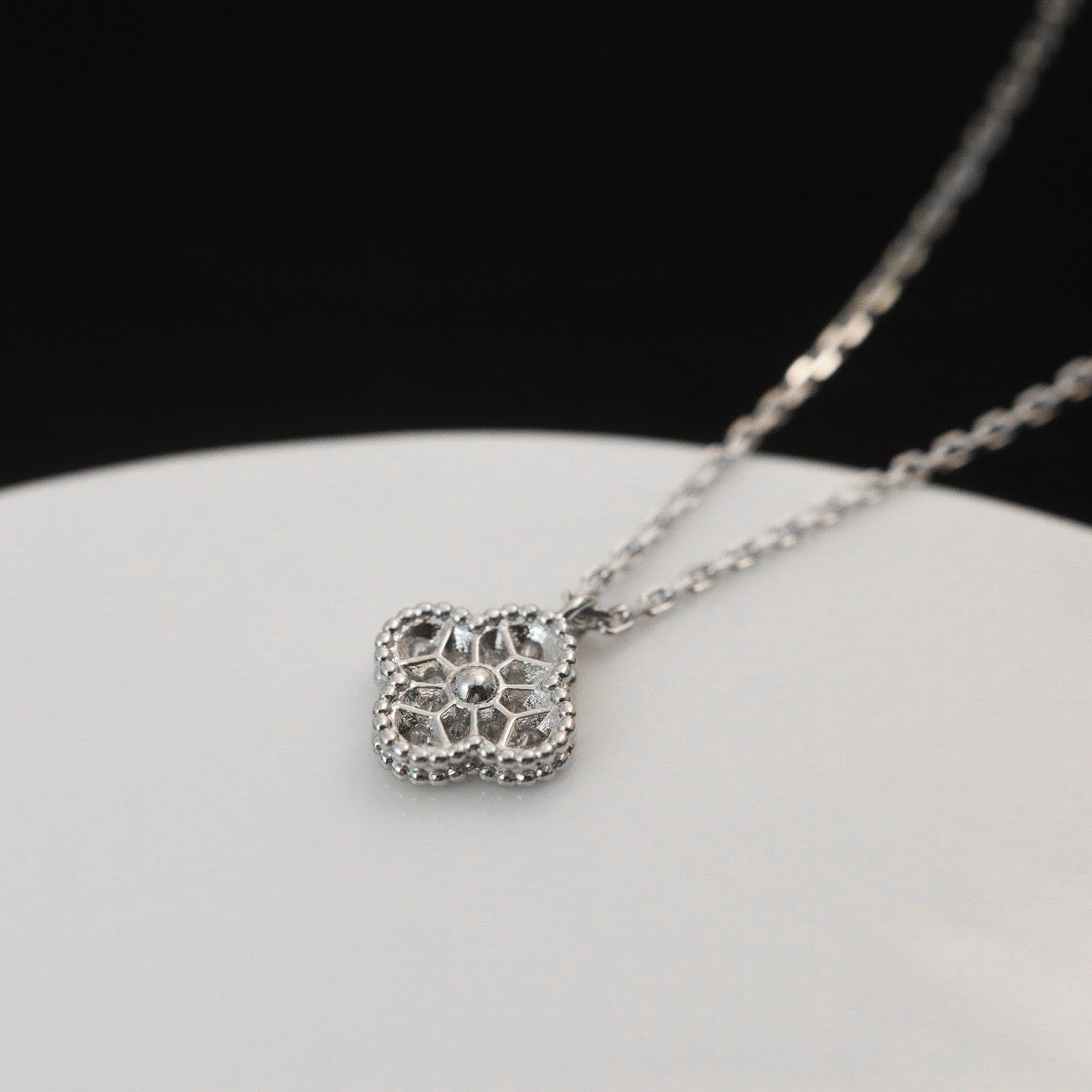 [BloomBling]CLOVER MINI 9.5MM PENDANT DIAMOND NECKLACE