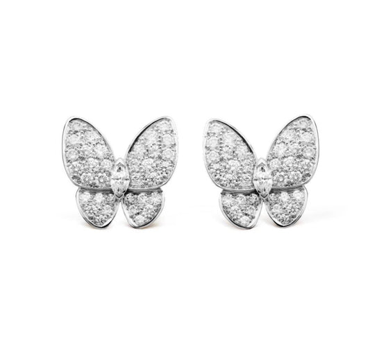 [BloomBling]BUTTERFLY ALL DIAMOND EARRINGS
