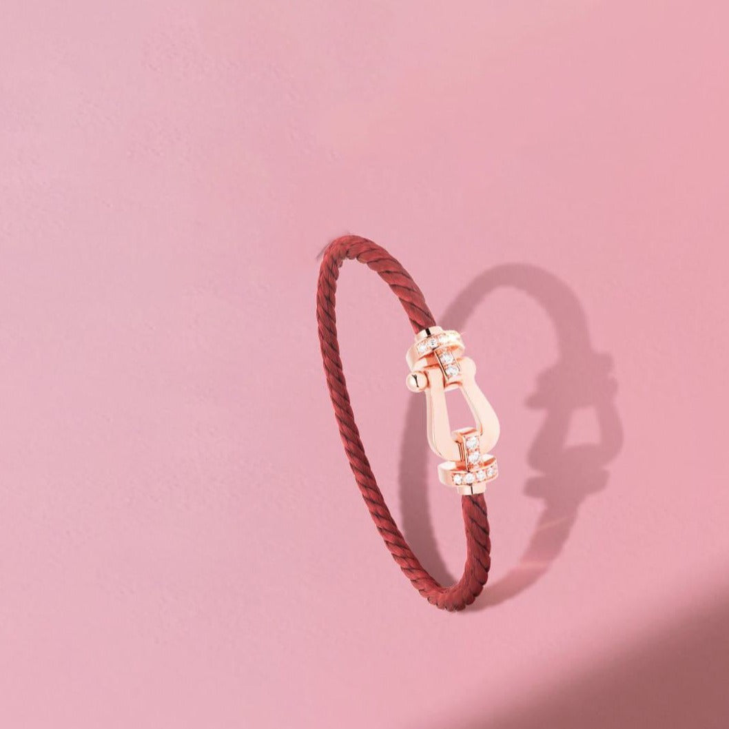 [BloomBling]FORCE 10 HALF DIAMOND PINK GOLD RED CORDERI LARGE AND MEDIUM MODEL