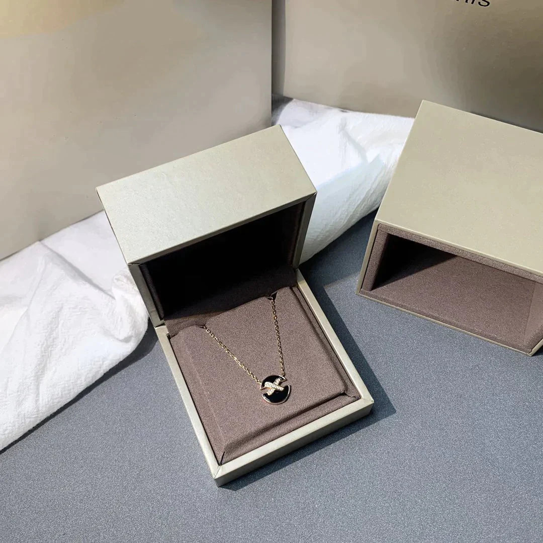 [BloomBling]JEUX DE ROSE GOLD DIAMOND NECKLACE