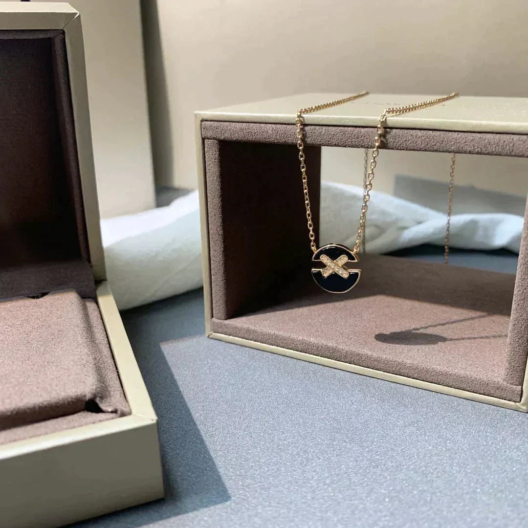 [BloomBling]JEUX DE ROSE GOLD DIAMOND NECKLACE