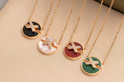 [BloomBling]JEUX DE ROSE GOLD DIAMOND NECKLACE